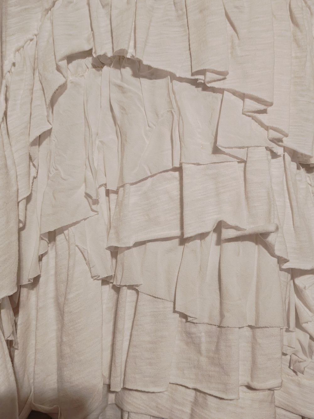 NWOT cha cha venti white tank ruffle bohemian Piratecore Western Sz M - Picture 5 of 7